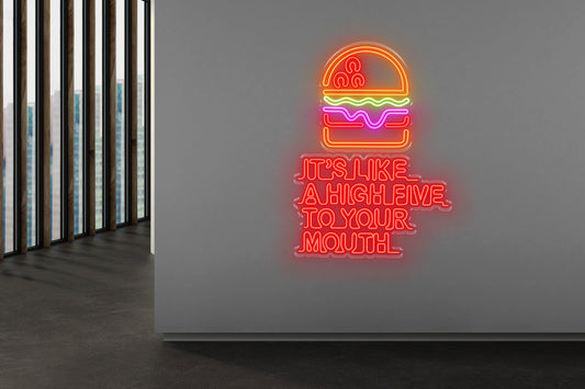 PowerLED Neon Sign (Indoor) - burger its like a high