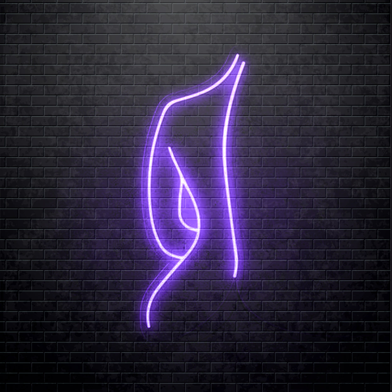 LED Neon sign - Silhouette vrouw half