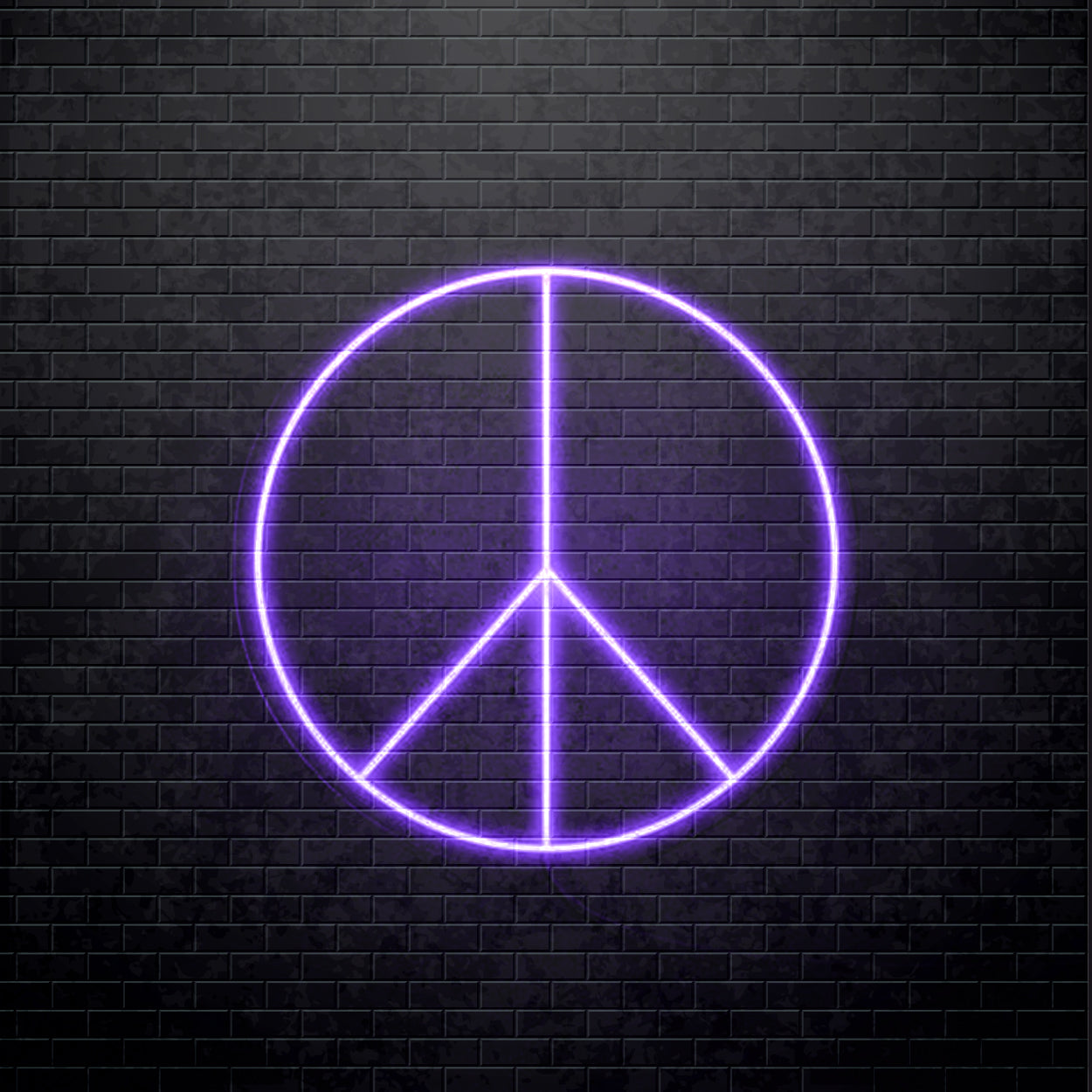 Letrero de neón LED - Signo de la paz