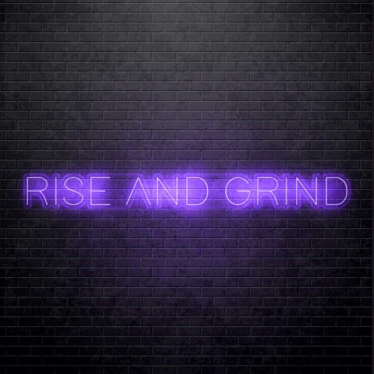 LED-Leuchtreklame - Rise and grind
