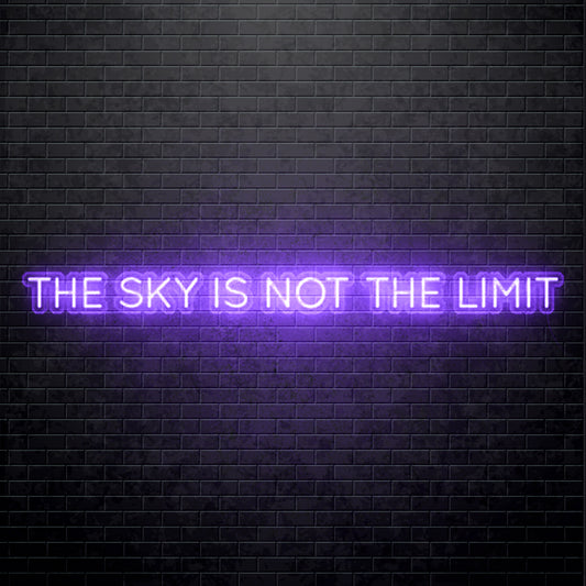 Letrero de neón LED - El cielo no es el límite