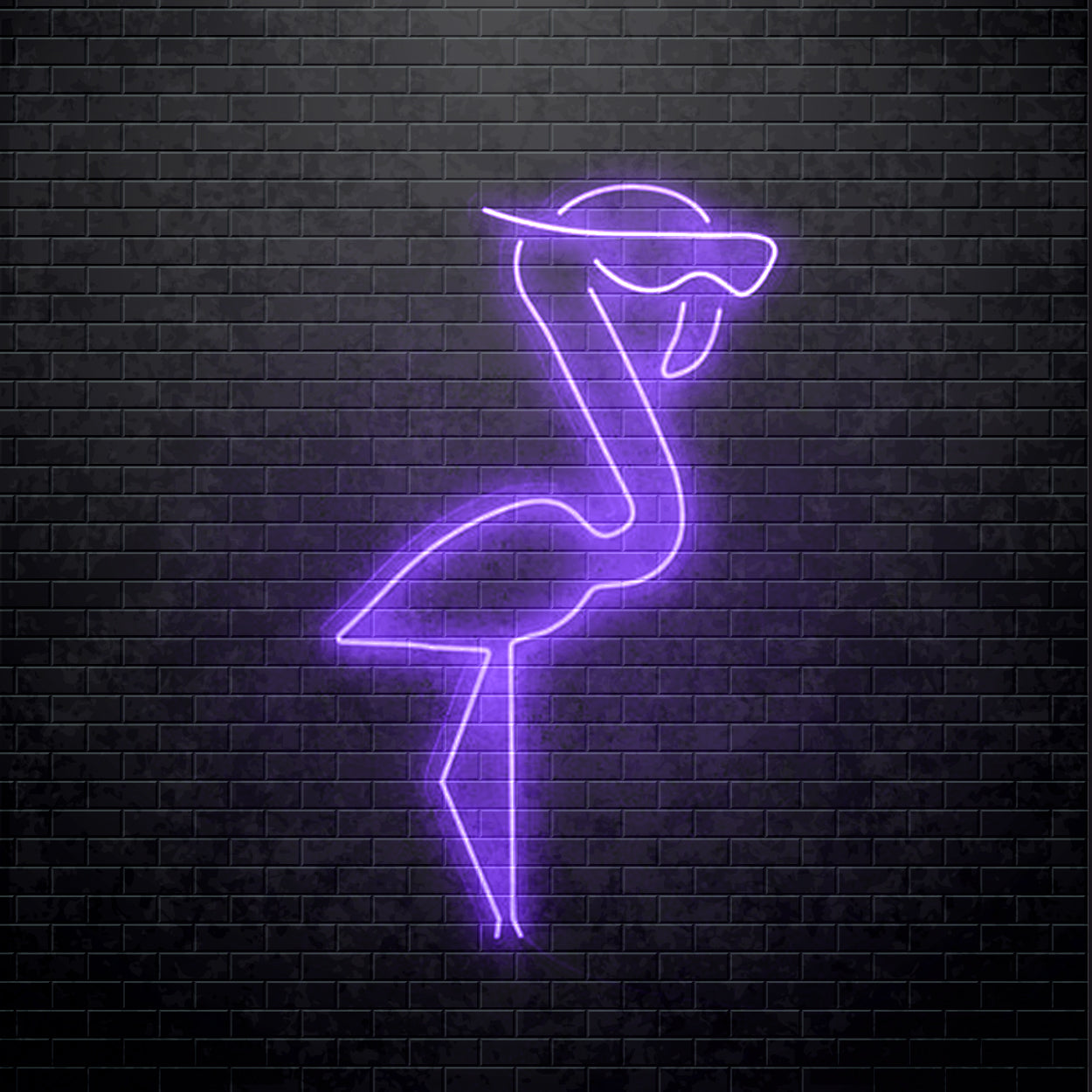 LED-Leuchtreklame - Flamingo