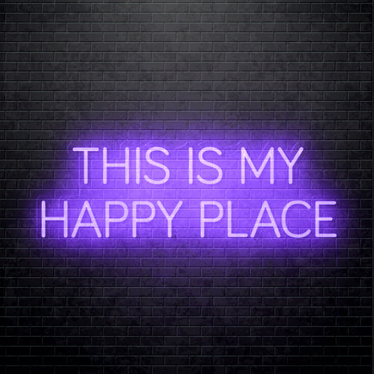 Letrero de neón LED - Este es mi lugar feliz